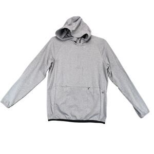 Gaiam Time to Train 1/4 Zip Hoodie Men's M Long Sleeve Gray Zipper Pocket Raglan
